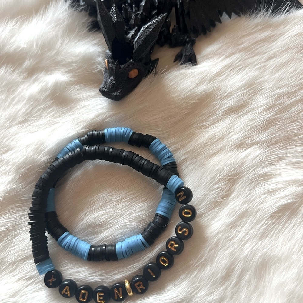 Blue and Black Kids Bracelet Set
